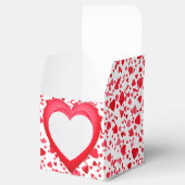 バレンタイン誕生日レッド紙吹雪ハート パーソナライズされた フェイバーボックス (オープン)