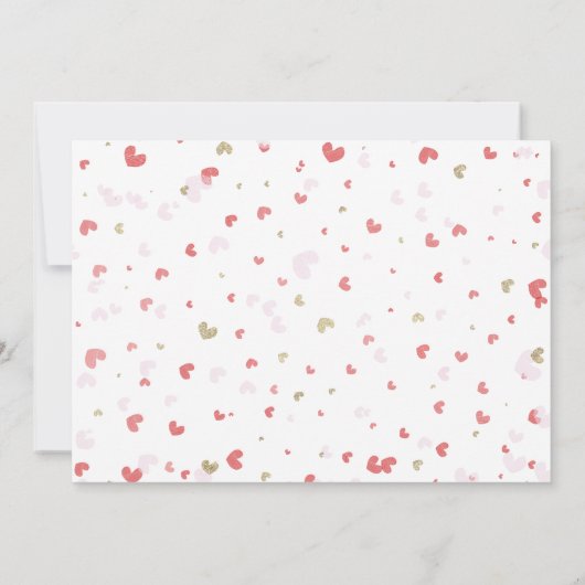 バレンタイン誕生日写真撮影誕生日 招待状 (裏面)