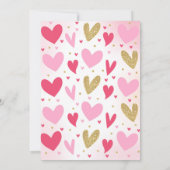 バレンタイン誕生日招待状スウィートアート誕生日 招待状 (裏面)