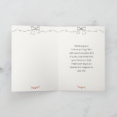 バレンタイン誕生日 – プレ10代のガール サンキューカード (内部)