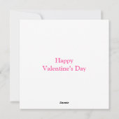 バレンタイン語ワードアートピンク文字白 シーズンカード (裏面)