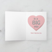 バレンタイン象は大きなピンクの挨拶を愛する シーズンカード (内部)