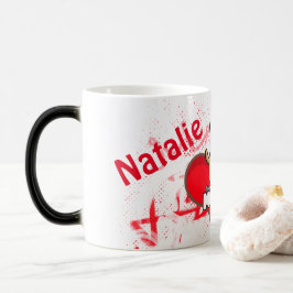 バレンタイン赤いハートとクマ モーフィングマグカップ