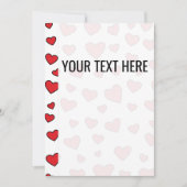 バレンタイン赤いハートパターン発表 案内状 (正面)