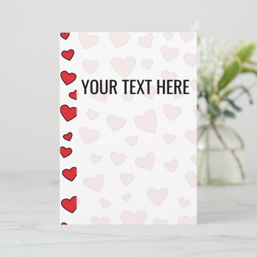 バレンタイン赤いハートパターン発表 案内状 (スタンド正面)