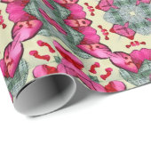 バレンタイン赤いハートロマンス抽象芸術パターン10 ラッピングペーパー (ロールコーナー)