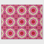 バレンタイン赤いハートロマンス抽象芸術パターン12 ラッピングペーパー (フラット)