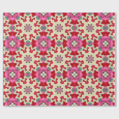 バレンタイン赤いハートロマンス抽象芸術パターン13 ラッピングペーパー (フラット)