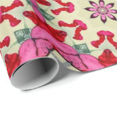 バレンタイン赤いハートロマンス抽象芸術パターン13 ラッピングペーパー (ロールコーナー)