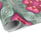 バレンタイン赤いハートロマンス抽象芸術パターン15 ラッピングペーパー (ロールコーナー)