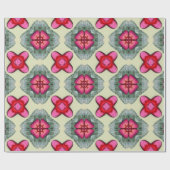 バレンタイン赤いハートロマンス抽象芸術パターン17 ラッピングペーパー (フラット)