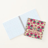 バレンタイン赤いハートロマンス抽象芸術パターン1 ノートブック (内部)