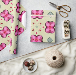 バレンタイン赤いハートロマンス抽象芸術パターン20 ラッピングペーパー