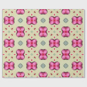 バレンタイン赤いハートロマンス抽象芸術パターン20 ラッピングペーパー (フラット)