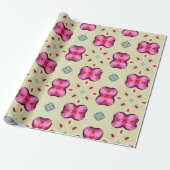 バレンタイン赤いハートロマンス抽象芸術パターン20 ラッピングペーパー (アンロールド)