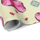 バレンタイン赤いハートロマンス抽象芸術パターン20 ラッピングペーパー (ロールコーナー)