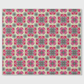 バレンタイン赤いハートロマンス抽象芸術パターン2 ラッピングペーパー (フラット)