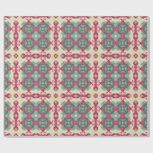 バレンタイン赤いハートロマンス抽象芸術パターン3 ラッピングペーパー (フラット)