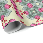 バレンタイン赤いハートロマンス抽象芸術パターン3 ラッピングペーパー (ロールコーナー)