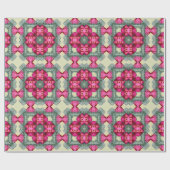 バレンタイン赤いハートロマンス抽象芸術パターン4 ラッピングペーパー (フラット)