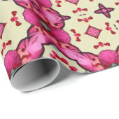 バレンタイン赤いハートロマンス抽象芸術パターン5 ラッピングペーパー (ロールコーナー)