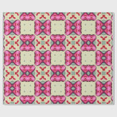 バレンタイン赤いハートロマンス抽象芸術パターン9 ラッピングペーパー (フラット)