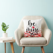 バレンタイン赤いハートロマンティックベミンタイポグラフィ クッション (椅子)