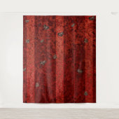 バレンタイン赤いハート写真背景タペストリー タペストリー (正面)