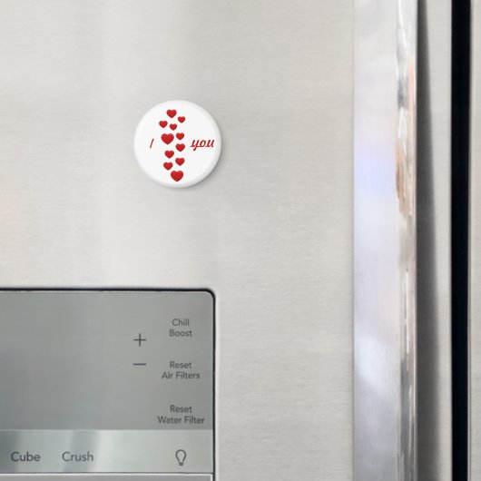 バレンタイン赤いハート愛してる マグネット (インサイチュ (冷蔵庫))