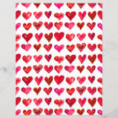 バレンタイン赤いハート紙シート (裏面)