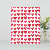 バレンタイン赤いハート紙シート (スタンド正面)