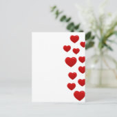 バレンタイン赤いハート シーズンポストカード (スタンド正面)