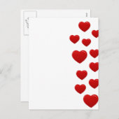 バレンタイン赤いハート シーズンポストカード (正面/裏面)