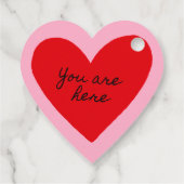 バレンタイン赤いハート フェイバータグ (裏面)