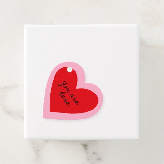 バレンタイン赤いハート フェイバータグ (インサイチュ)