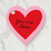 バレンタイン赤いハート フェイバータグ (正面)