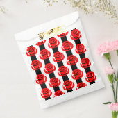 バレンタイン赤いバラのフローラ ストライプの フェイバーバッグ (封をした状態)