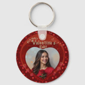 バレンタイン赤い装飾用フォトキーチェーン キーホルダー (正面)