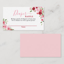 バレンタイン赤ちゃんシャワーおむつラッフルカード エンクロージャーカード