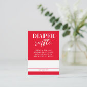 バレンタイン赤ちゃんシャワーおむつラッフル エンクロージャーカード (スタンド正面)