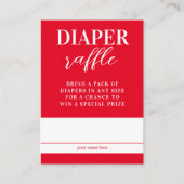 バレンタイン赤ちゃんシャワーおむつラッフル エンクロージャーカード (正面)