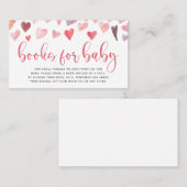 バレンタイン赤ちゃんシャワーブックベビー挿入カード プレイスカード (正面/裏面)