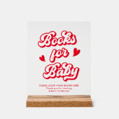 バレンタイン赤ちゃんシャワーブックベビー アクリルサイン (正面)