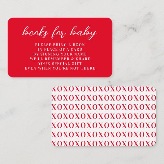 バレンタイン赤ちゃんシャワーベビー エンクロージャーカード (正面/裏面)