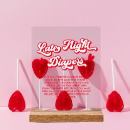 バレンタイン赤ちゃんシャワー深夜おむつゲーム アクリルサイン