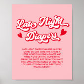 バレンタイン赤ちゃんシャワー深夜おむつゲーム ポスター (正面)