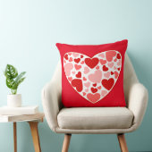 バレンタイン赤とピンクのハートのハート クッション (椅子)