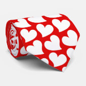 バレンタイン赤と白ハートバレンタイン ネクタイ (ロール)
