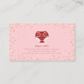 バレンタイン赤ピンクおむつラッフルベビーシャワーエンクロ エンクロージャーカード (正面)