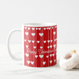バレンタイン赤白ラブミニマリス コーヒーマグカップ